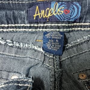 Caprice.blue jeans. Light washed a little distressed size 5. Brand ,Angels jeans